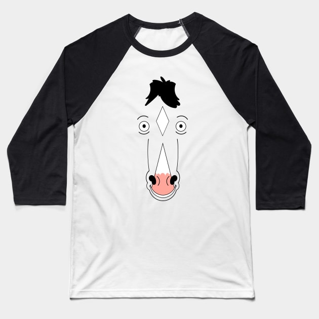 BoJack face! Baseball T-Shirt by cromarlimo